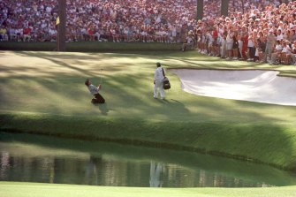 Greg Norman during his 1996 meltdown at August National.