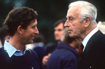 Prince Charles With Lord Mountbatten at the polo in Windsor in 1979.  