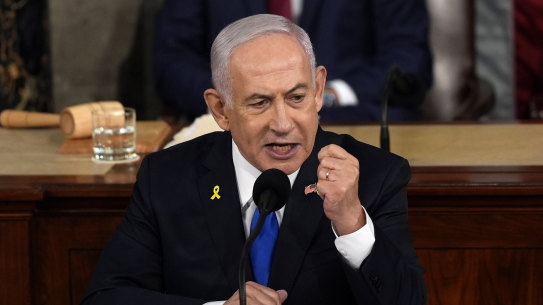 Israeli Prime Minister Benjamin Netanyahu speaks to a joint meeting of Congress.