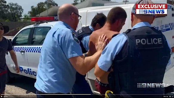 Police arrest Oliver Scales-Copeland after he allegedly stabbed two officers. 