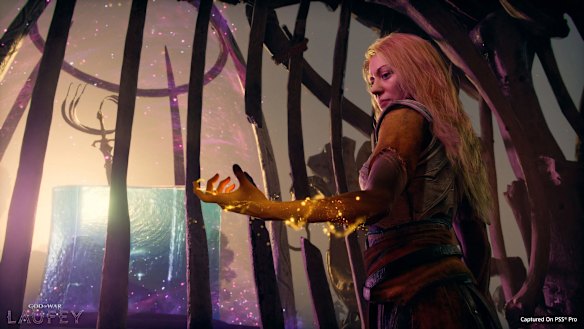 Deborah Ann Woll plays the warrior Faye, also known as the Golden Hand of the Jötunn, in the latest God of War.