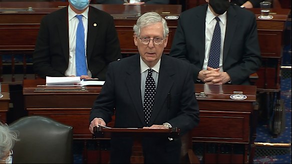 Republican Senate Minority Leader Mitch McConnell said there was no question Donald Trump was responsible for the January 6 assault on the Capitol. 