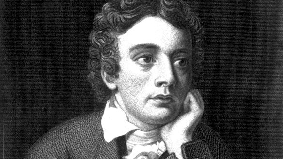 English poet John Keats (1795 - 1821) reading a book lived above the Spanish Steps in Rome for a while.