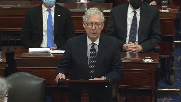 Republican Senate Minority Leader Mitch McConnell said there was no question Donald Trump was responsible for the January 6 assault on the Capitol. 