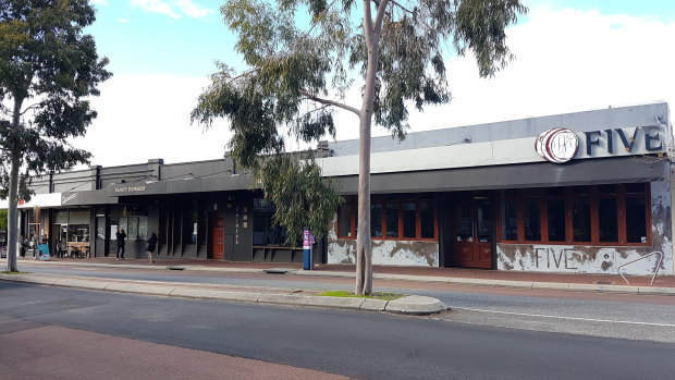 Clarence's (left) and Five Bar (right) closed down directly opposite Seaton's shop. 