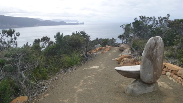 A seat at Cape Pillar, part of the Three Capes Walk on the Tasman Peninsula.