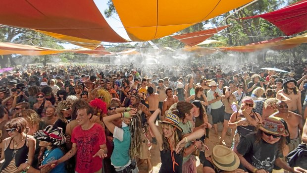 Revellers at the Rainbow Serpent Festival last year. 