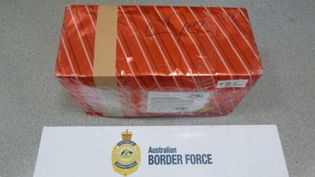 The gun parts were smuggled inside parcels designed to look like presents.