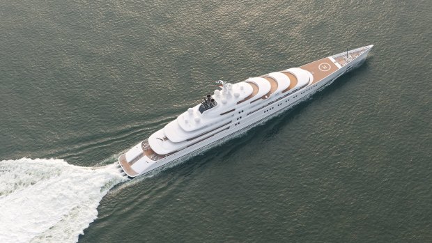 The 180 metre Azzam is owned by the president of the United Arab Emirates.