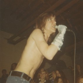 Iggy Pop on stage with the Stooges around the time of Goose Lake Festival in 1970.