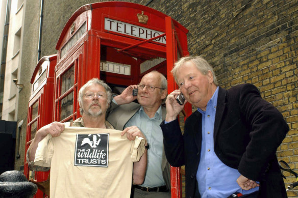The Goodies hamming it up in London in 2003.