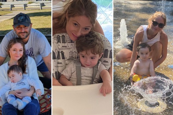 Alexi Vikatos with his mother Jessica Francesca Marett. Alexi, 3, was allegedly killed in a stabbing murder by his father Nathan Vikatos (also pictured).