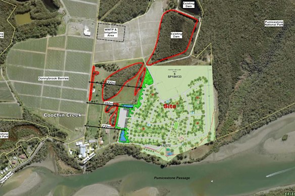 The site of the proposed campground at Coochin Creek on the Sunshine Coast.