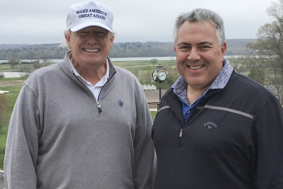While Australia's ambassador in Washington Joe Hockey spent time in close quarters with President Trump playing golf.