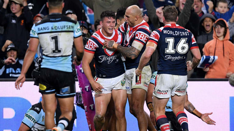 Time on their side: The Roosters earned a week off with their win over the Sharks.