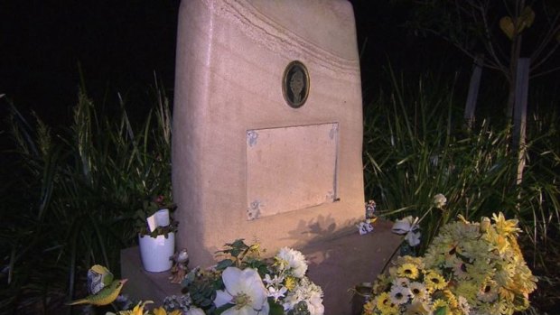 The Allison Baden-Clay memorial has been vandalised