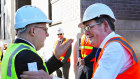 Victorian Premier Daniel Andrews and Prime Minister Anthony Albanese tour a new public housing site in Prahran, earlier this year.