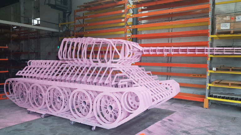 David Cerny S Famous Pink Soviet Tank Recreated For 2019 Sculpture