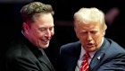 Elon Musk and Donald Trump at a January pre-inauguration event.
