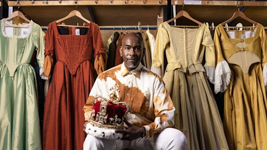 The room where it happens ... Hamilton costume designer Paul Tazewell backstage at Sydney’s Lyric Theatre.