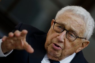 Former US secretary of state Henry Kissinger. 