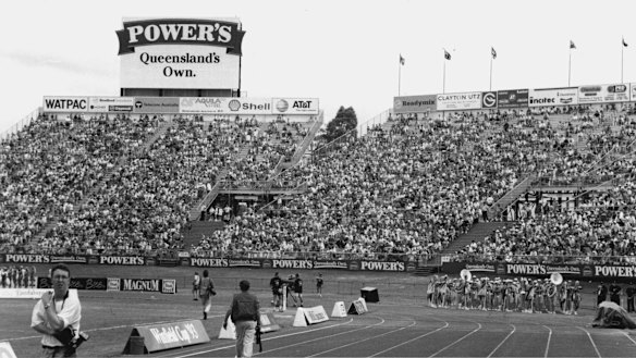 The Broncos’ opening match at ANZ Stadium in March 1993, with Power Brewing - not XXXX - taking pride of place.