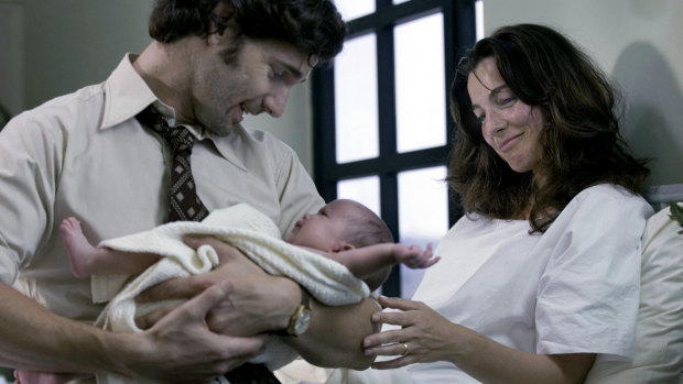 Avner (Eric Bana), wife Daphna (Ayelet Zurer) and new baby in Steven Spielberg's film Munich.