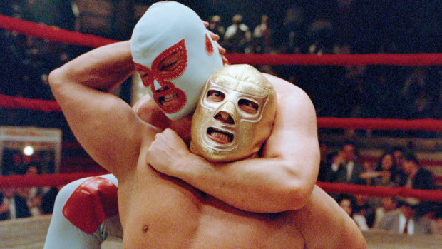 Jack Black, left, stars in the film Nacho Libre.