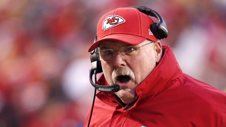 Andy Reid wears his best Tommy Bahama to celebrate Patrick Mahomes