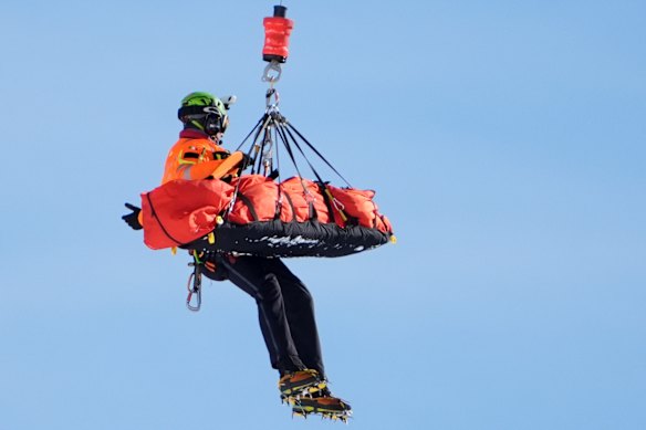 Lindsey Vonn is airlifted after her crash.