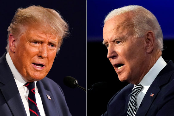 The debate between Donald Trump, left, and Joe Biden was an indicator of the "bad shape of the American democracy", one analyst said.