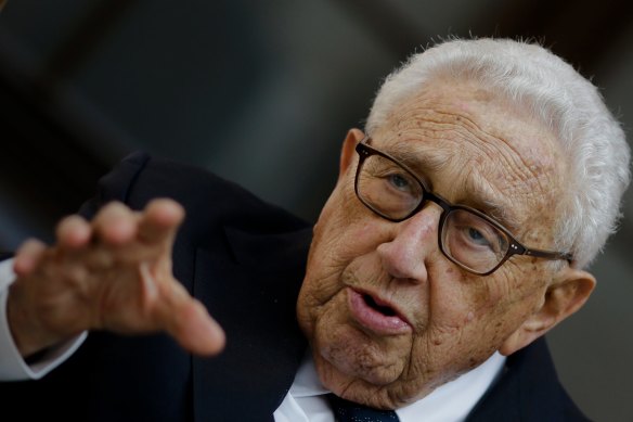 Former US secretary of state Henry Kissinger. 