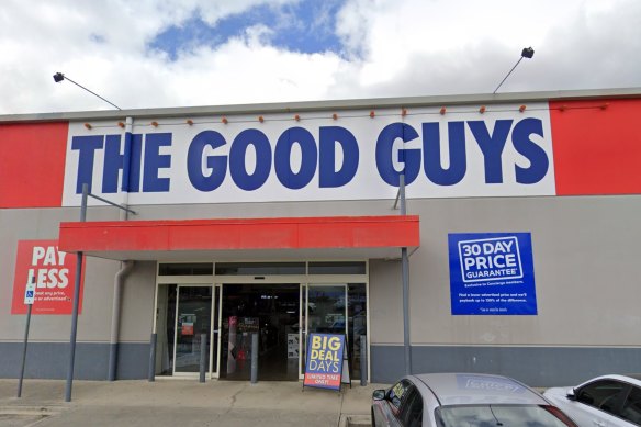 The Good Guys in Browns Plains, one of two The Good Guys stores added to the public health alert.