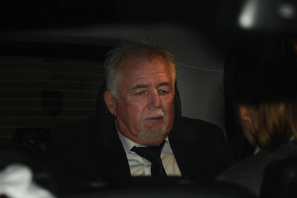 John Woodman, the developer at the centre of the IBAC investigation, leaves the hearings late last year.