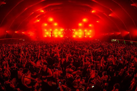 Nine people were hospitalised after overdosing on drugs at Hardmission Festival.