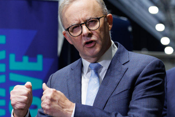 Opposition Leader Anthony Albanese in Sydney on Thursday. 