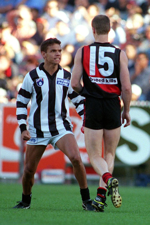 Robert Ahmat reacts angrily towards Michael Prior who Ahmat said he'd been verbally abused by. 