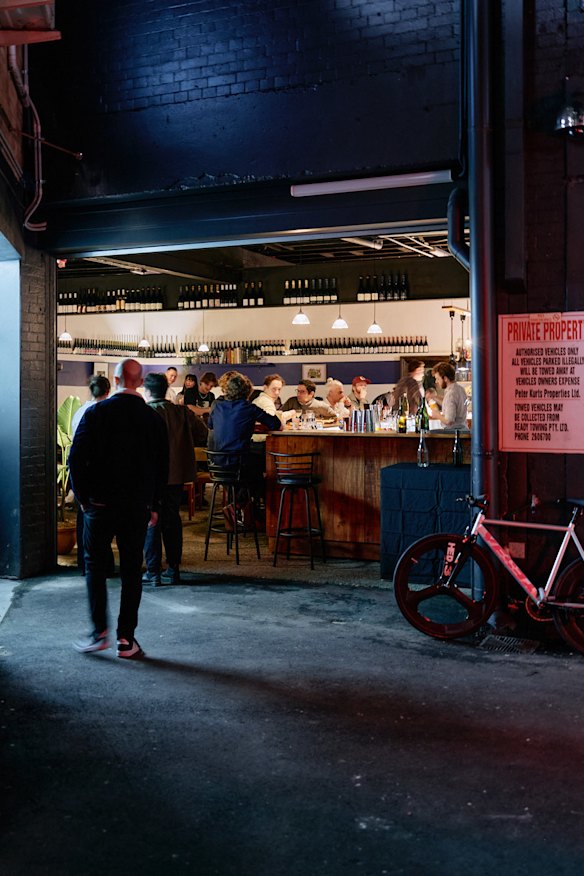 Milquetoast is a Brisbane wine bar set inside a CBD garage.