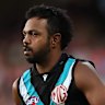 Sidelined: Port Adelaide forward Willie Rioli will not face the Crows this weekend.