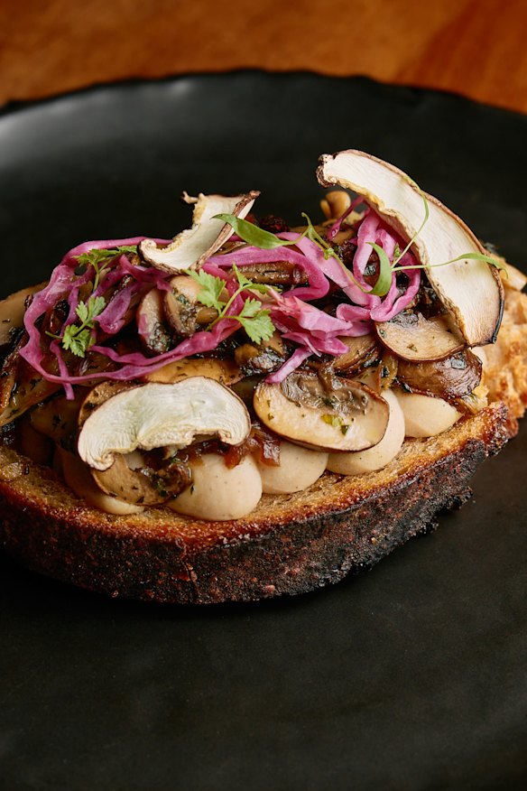 Urban Valley mushrooms on toast.