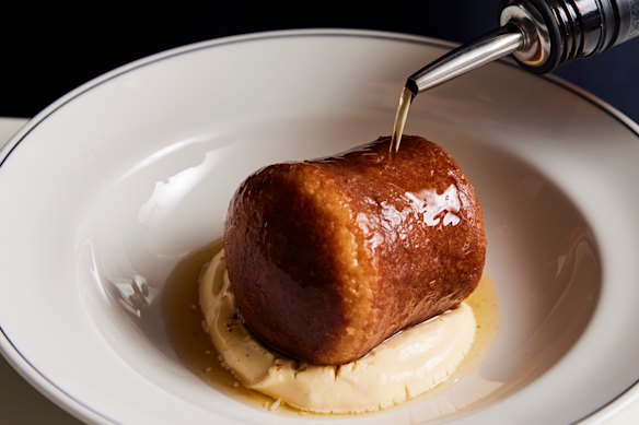 Rum baba, a signature dish at Cumulus Inc. in Melbourne.