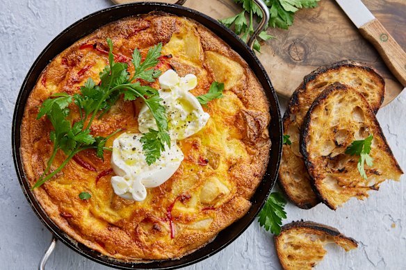 Veg-packed frittata makes a quick lunch or dinner.