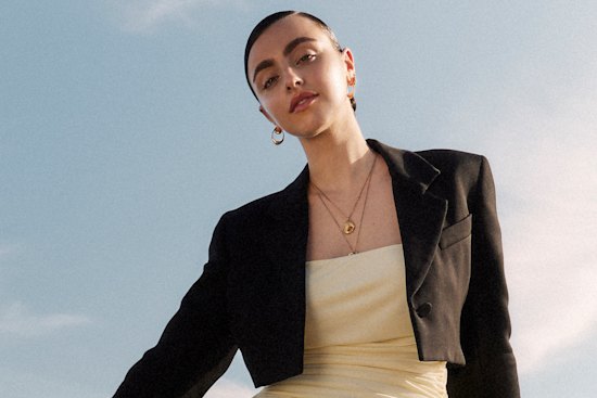 Maggie Marilyn “Been Waiting For So Long” dress, and “Oh Crop” bolero jacket. Jimmy Choo shoes. Dinosaur Designs bangles.