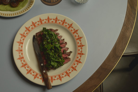 After 11am, an all-day menu kicks in with dishes such as Black Angus flank steak and cime di rapa.