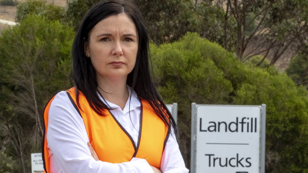 Hume mayor Carly Moore said her council had no choice but to dump recyclables in landfill.