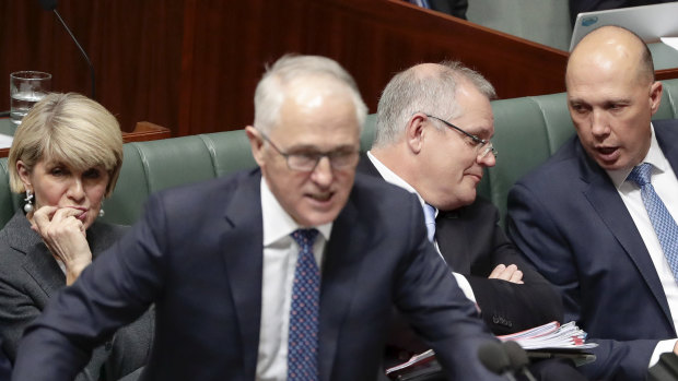 Treasurer Scott Morrison during Question Time at Parliament House in 2018. 