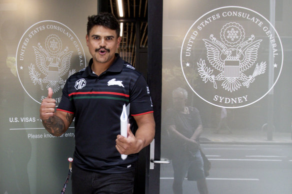 Latrell Mitchell leaves a happy man.