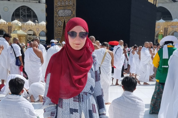 Zeinab Mourad on a pilgrimage to Mecca.