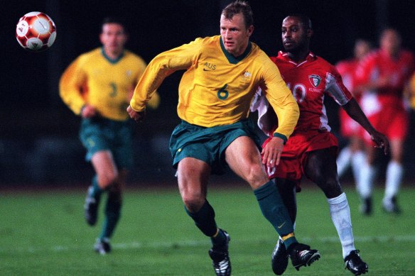 Stephen Laybutt playing for the Olyroos in 2000.