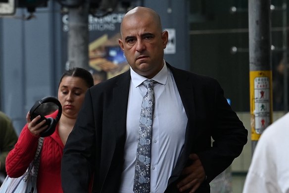 Bus driver Michael Yammouni arrives at the NSW District Court for a verdict after he was charged over the death of pedestrian Mimi Feng in Bondi Junction.